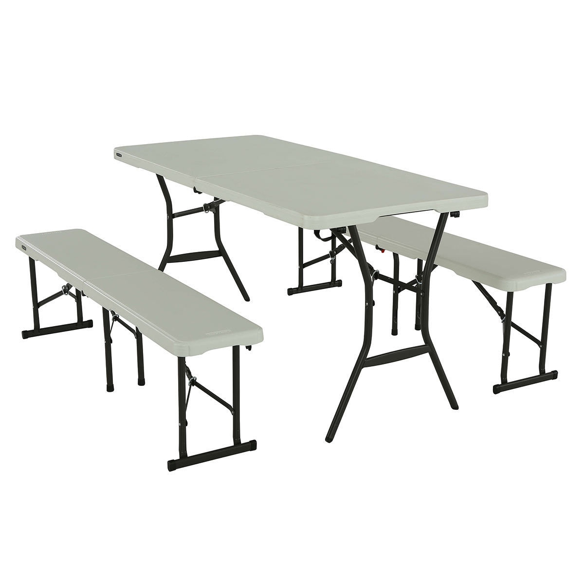 Lifetime 5ft (152.4 cm) FoldInHalf Table + 2 Benches Combo Set
