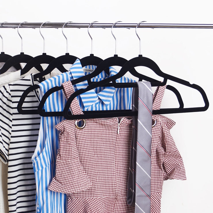 Duo Flocked NonSlip Space Saving Clothes Hangers 50 Pack Costco UK