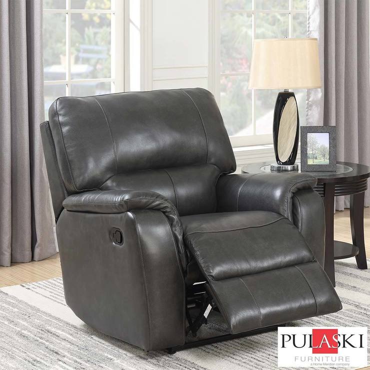 pulaski grey leather manual recliner chair costco uk