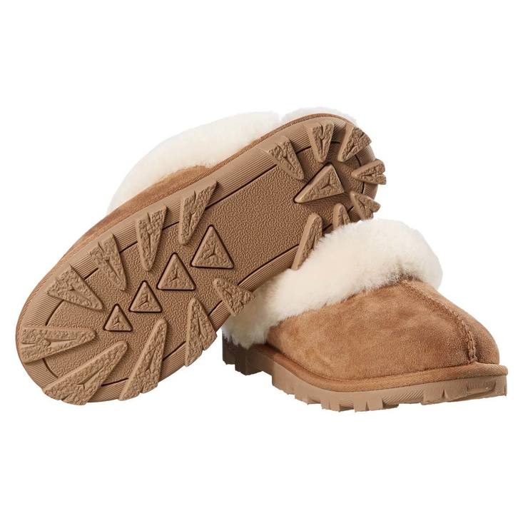 Kirkland Signature Women's Shearling Slipper in Chestnut, Size 5