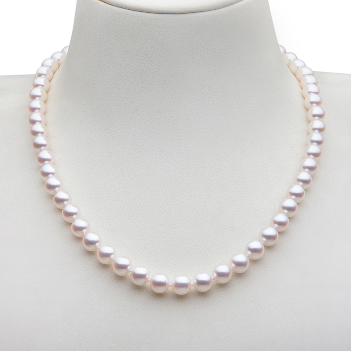 7.58mm Akoya Pearl Necklace in 18ct White Gold Costco UK