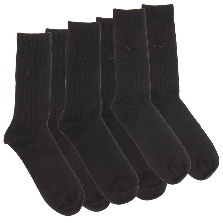 Pringle 2 x 3Pack Men's Laird Socks in Black Costco UK