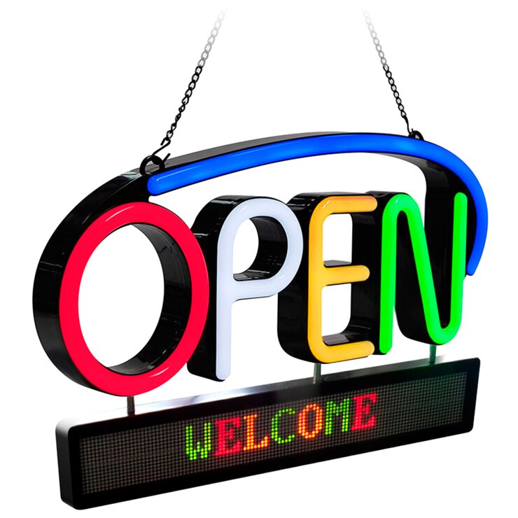 led open sign
