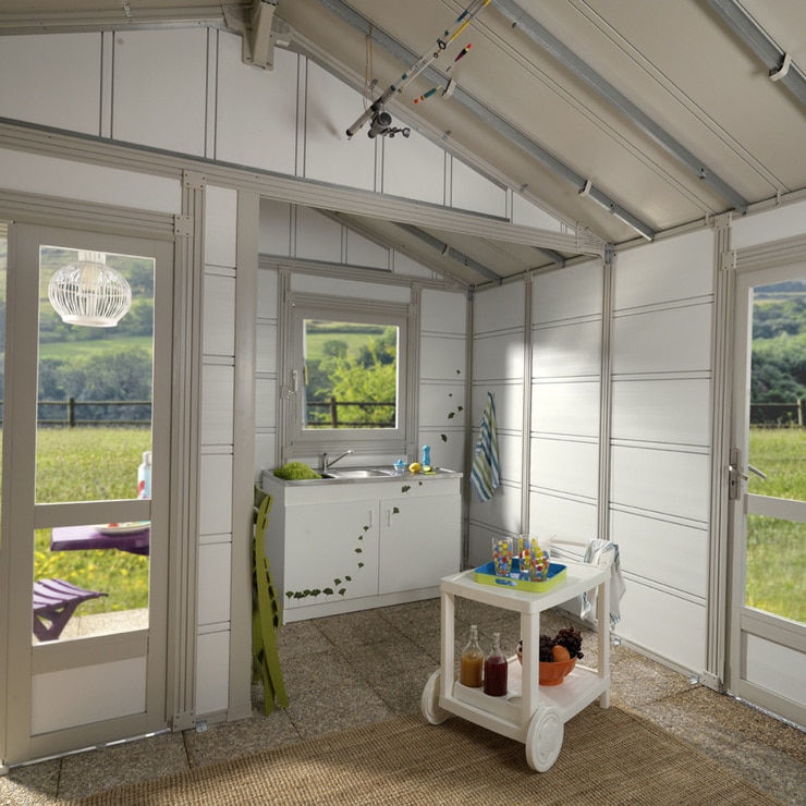 Grosfillex Deco 16 x 13 ft (4.9 x 4.0m) PVC Garden Shed Building