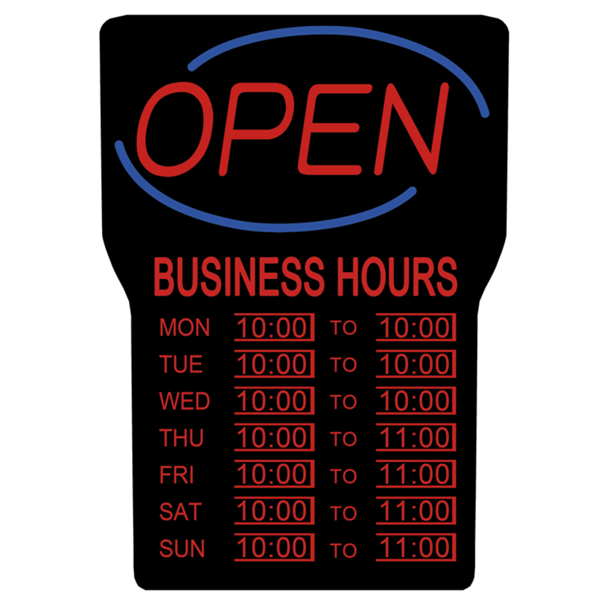 Royal Sovereign RSB-1342E LED Open Sign with Opening Times