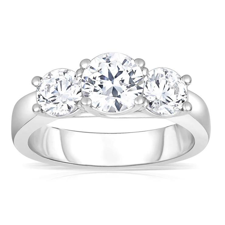 2.00ctw Round Brilliant Cut Diamond 3 Stone Ring, Platinum 2.00ctw Round Brilliant Cut Diamond 3 Stone Ring, Platinum