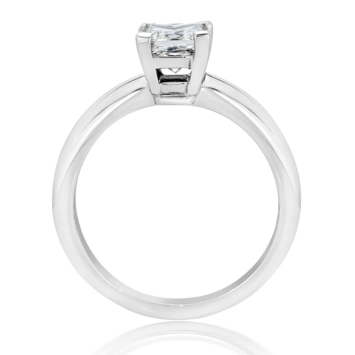 0.70ct Princess Cut Diamond Solitaire Ring, Platinum