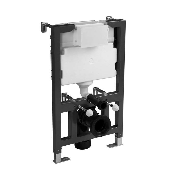 Tavistock Micra Wall Hung Toilet with Frame Cistern, Soft Close Seat & Flush Plate Model