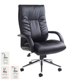 Derby Leather Faced Executive Chair in Black