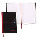 Black n Red A5 Casebound Notebook 90gsm 192 pages - Pack of 10