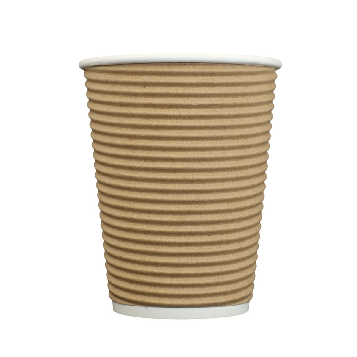 Cafe Express 8oz / 227ml Brown Corrugated Hot Cups, 1000 Pack