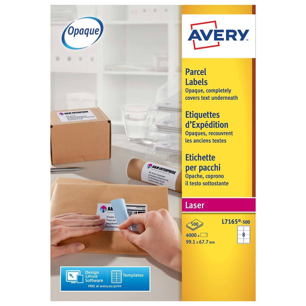Avery Laser Parcel Labels 20.20 x 20.20mm, L202065-20, Pack of 20 For 99.1 X 67.7 Mm Label Template