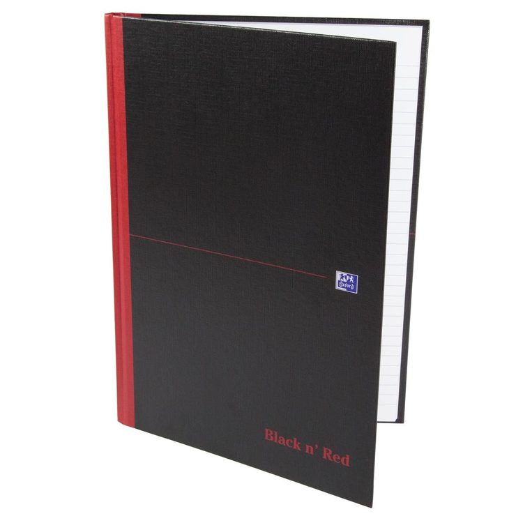 Black n Red A4 Casebound Notebook 90gsm 192 pages Pack of 10 Costco UK
