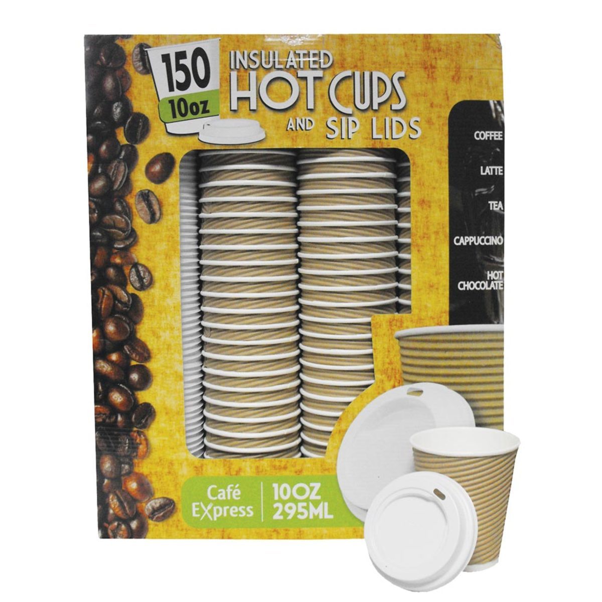 200 Pack 10 oz Disposable White Paper Coffee Cups with Black Dome Lids and Protective Corrugated Cup Sleeves Perfect Disposable Travel Mug for 200 Pack 10 oz Disposable White Paper Coffee Cups with Black Dome Lids and Protective Corrugated Cup Sleeves Perfect Disposable Travel Mug for