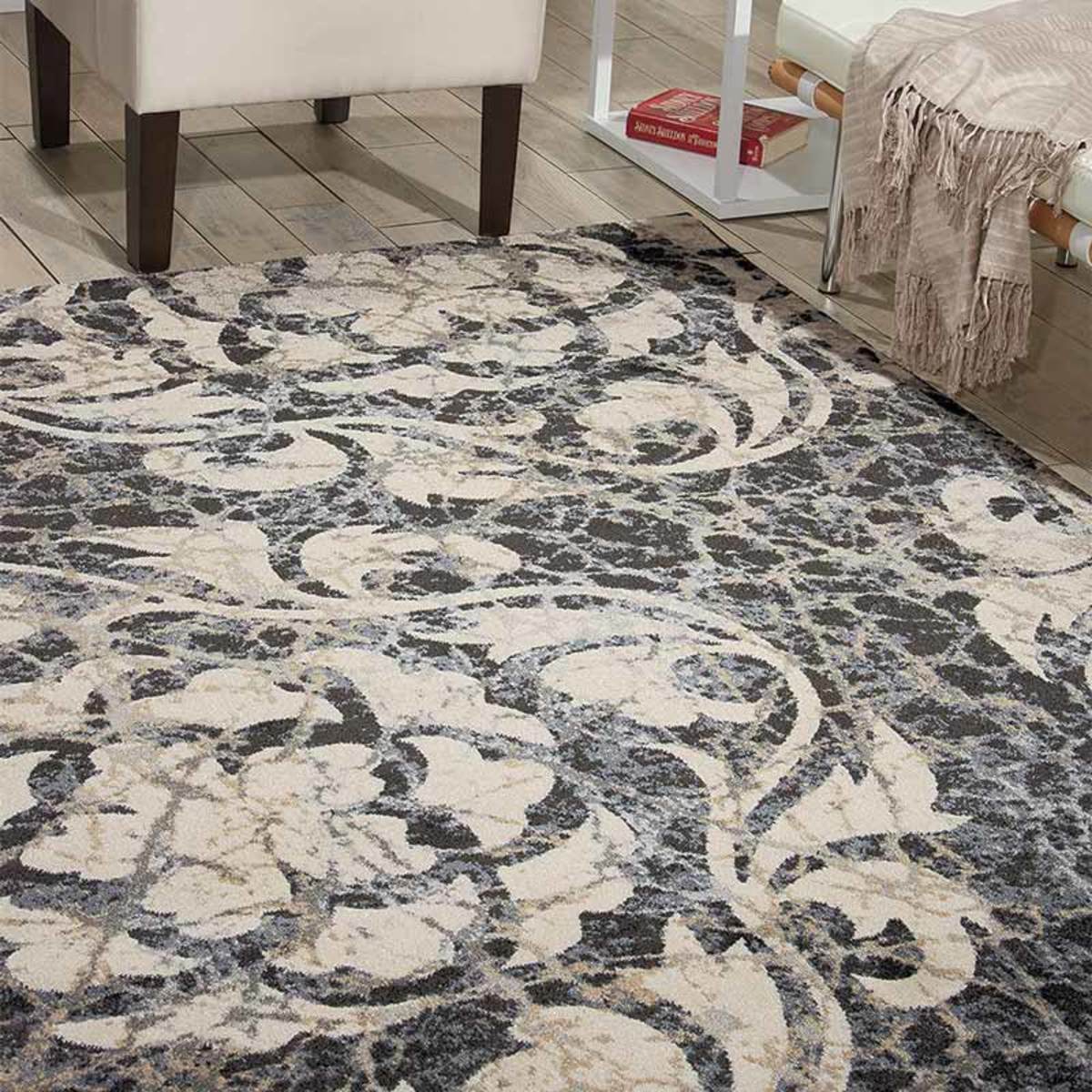 Twilight Rug in Ivory Charcoal, 224 x 160cm Costco UK