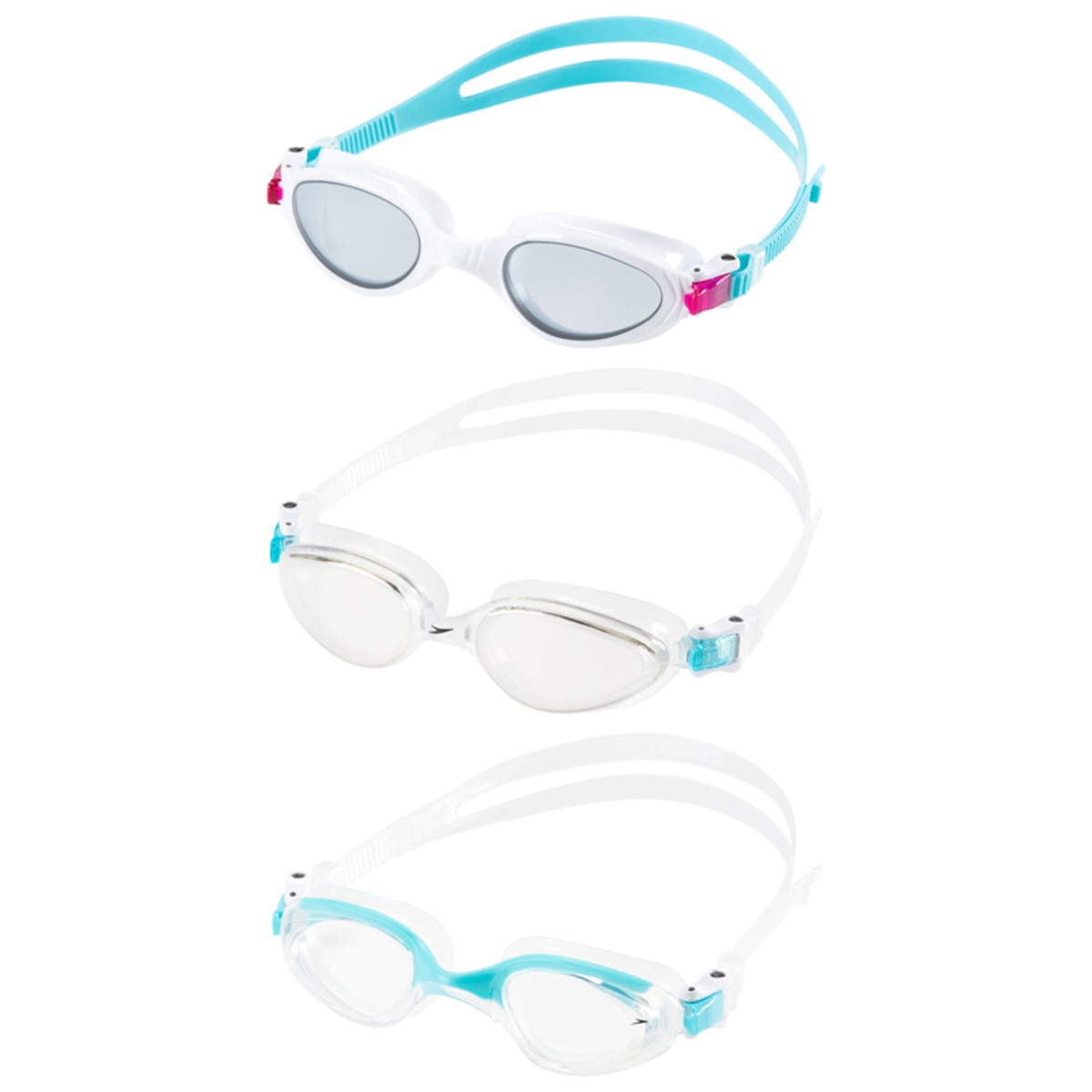 Speedo Goggles 3 Pack, Adult in White/Blue Costco UK