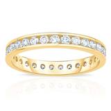1.00ctw Round Brilliant Cut Diamond Eternity Ring, 18ct Yellow Gold - Size L