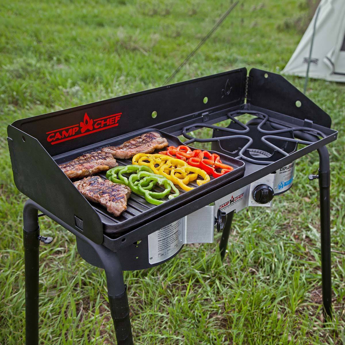 Camp Chef Explorer 2 Burner Camp Stove with Griddle