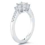 1.00ctw Princess Cut Diamond Ring, 18ct White Gold