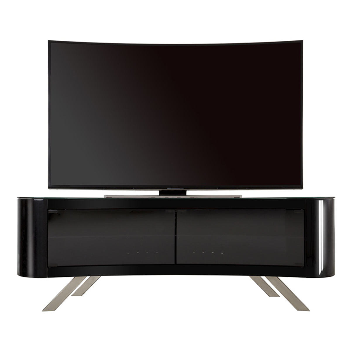 AVF Bay Affinity Curved 1500 TV Stand for TVs up to 70", Gloss Black