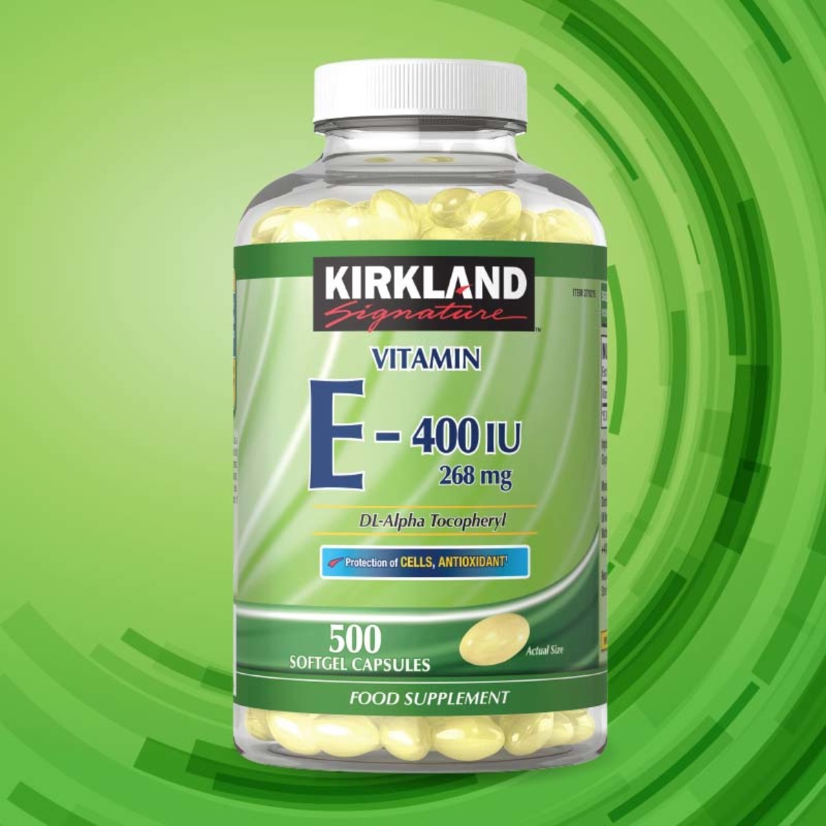 Kirkland Signature Vitamin E 268mg 400 I.U., 500 Softgel Capsules