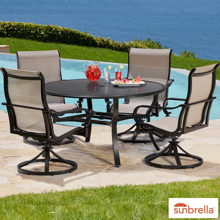 Sunvilla Whitehall 5 Piece Aluminium Sling Dining Rocker Set Cover Sunvilla Whitehall 5 Piece Aluminium Sling Dining Rocker Set Cover