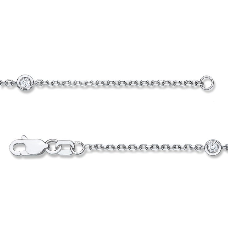 0.23ctw Round Brilliant Cut Diamond Infinity Bracelet, 18ct White Gold