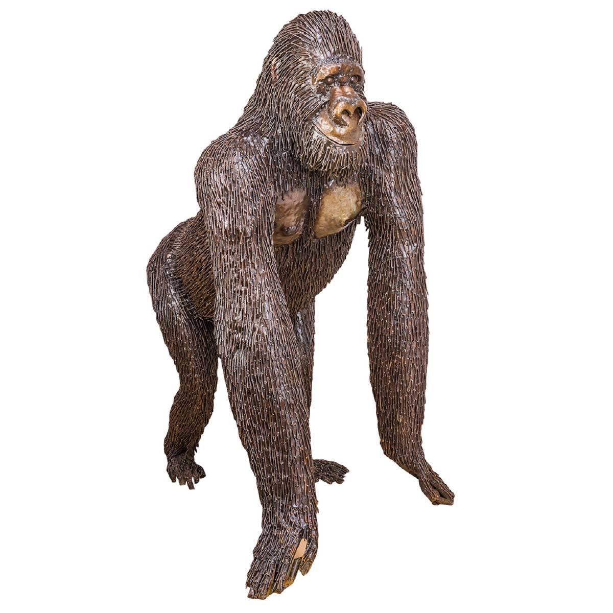 Pangea 4ft (121.9cm) Gorilla Ornamental Metal Structure - Life Size