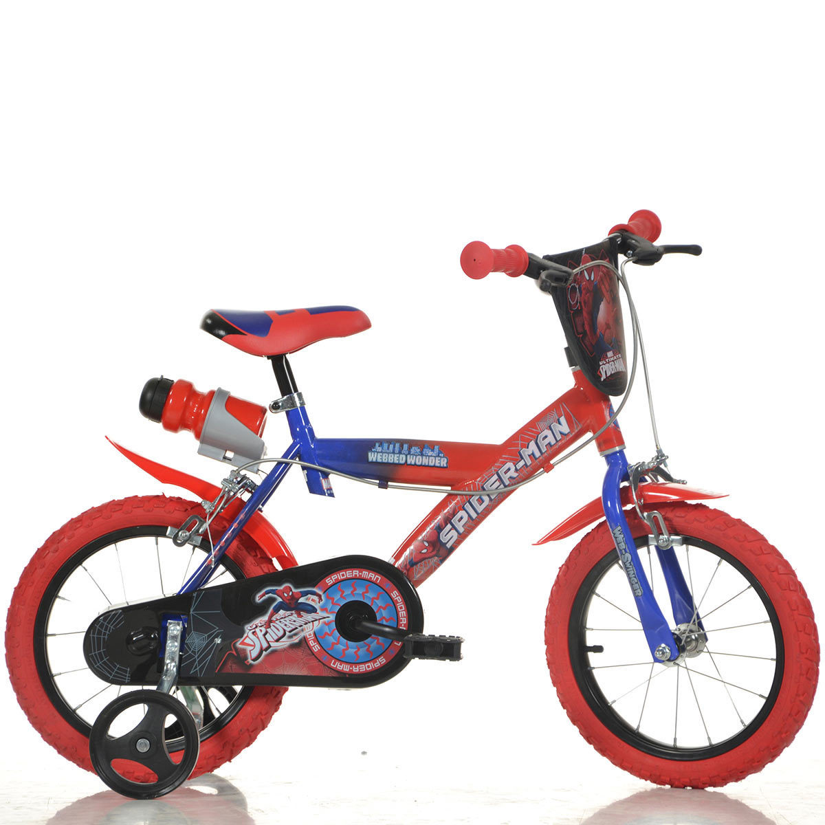 Dino Bikes Children's 14" (35.6cm) Licensed Character Bicycle - Spider-man (4+ Years)