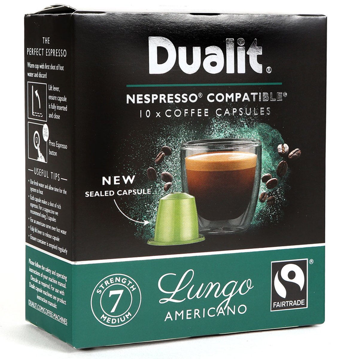 Dualit Nespresso Compatible Lungo Espresso Coffee Pods, 120 servings