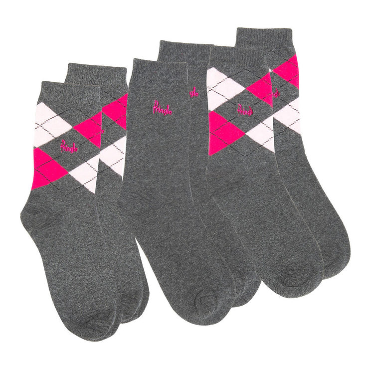 Pringle 2 x 3 Pack Louise Women's Socks in Grey Costco UK