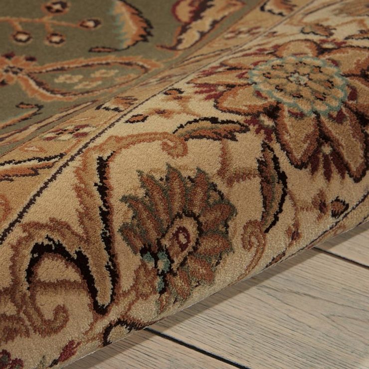 Persian Influenced Rug in Green Runner Costco UK
