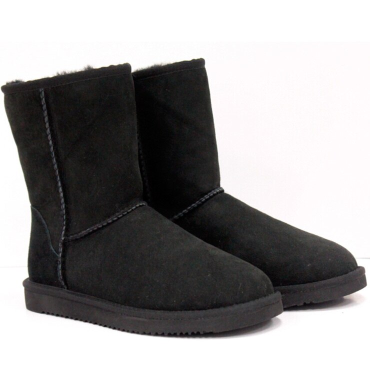 Kirkland Signature Short Shearling Sheepskin Boot in Black, Size 5 ...