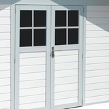 Grosfillex Deco 10ft 2" x 11ft 5" (3.1 x 3.5m) Shed in Blue/White  - Model Deco 11