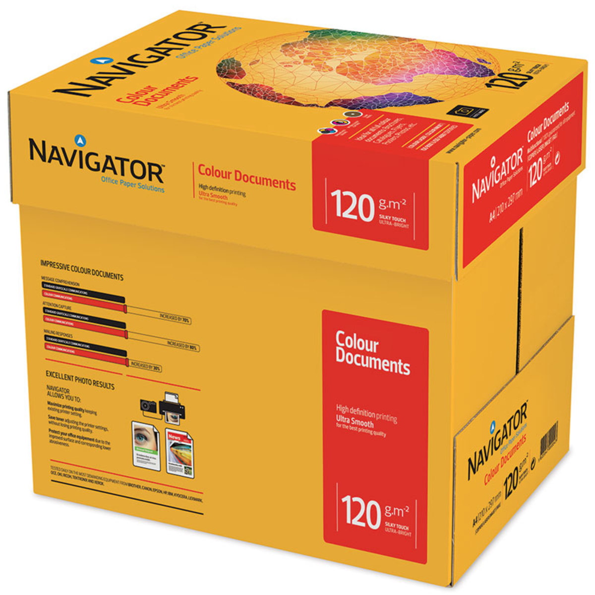Navigator Colour Documents A4 120gsm White Box of Paper - 1250 sheets