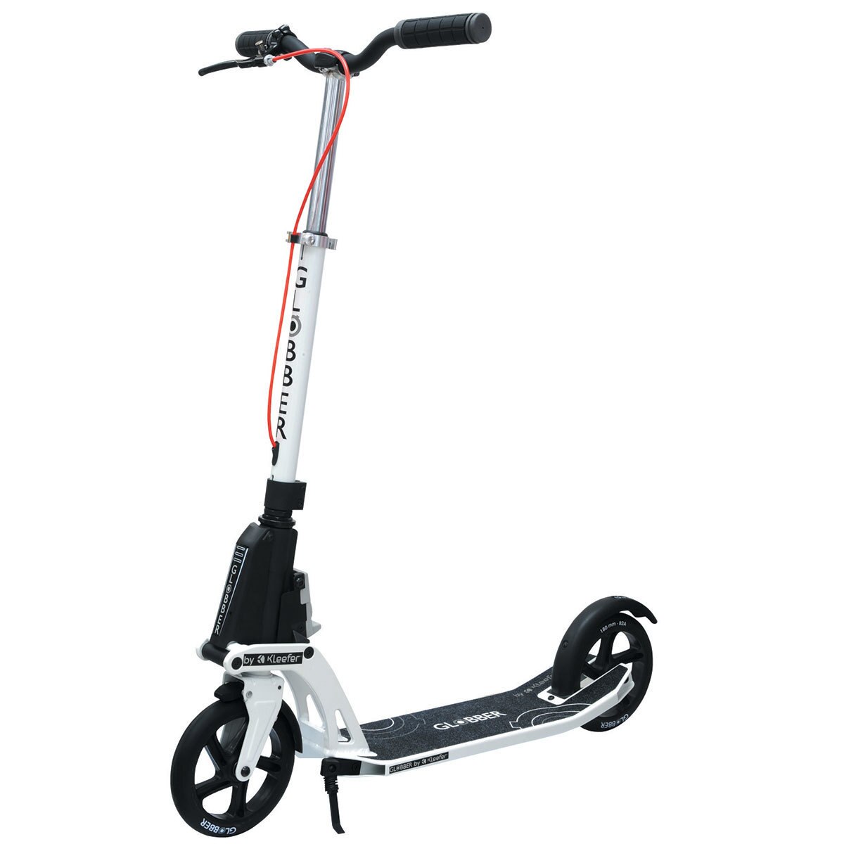 Globber One K Active Adult Scooter with Brakes in White