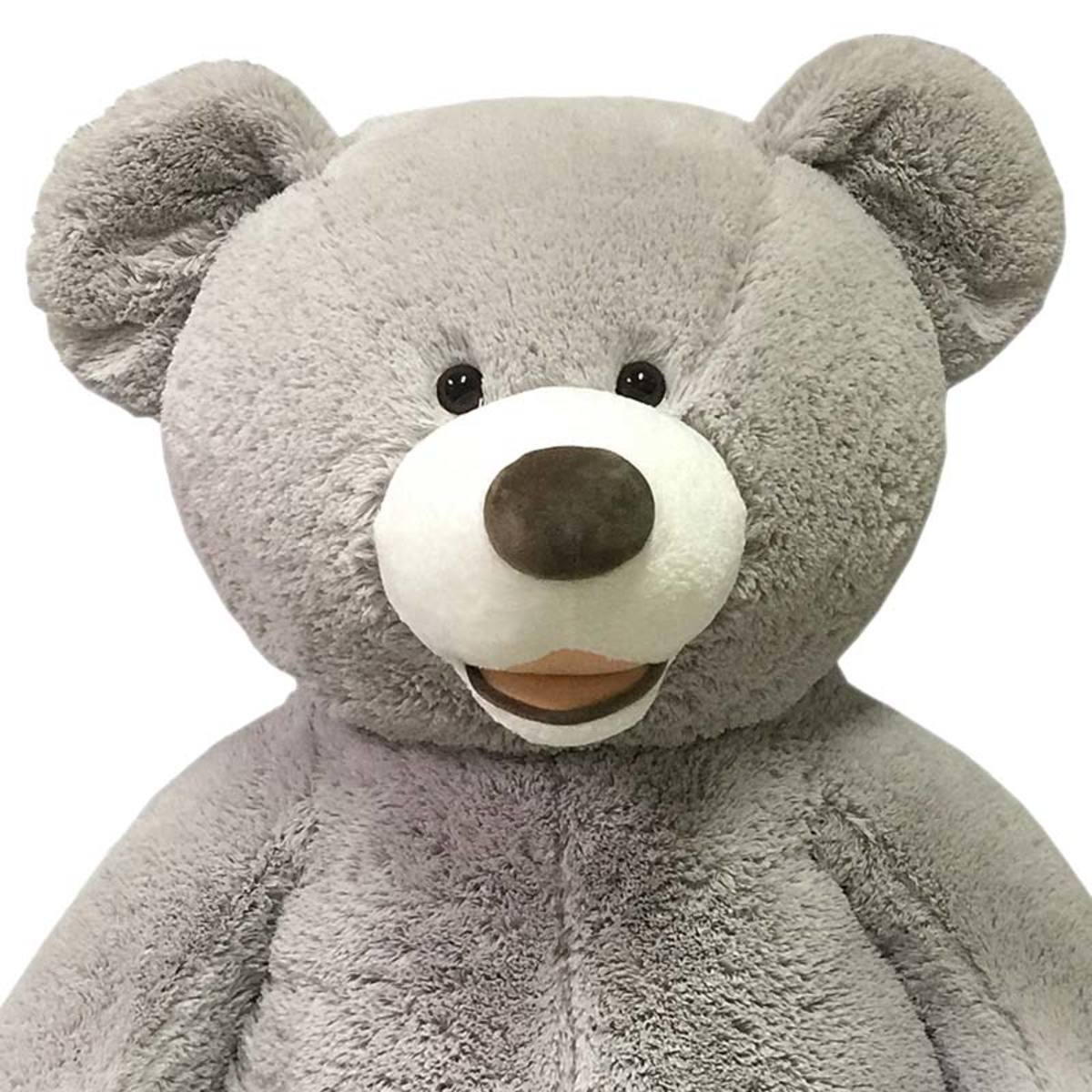 Hugfun 53" (134cm) Plush Sitting Bear - Grey (3+ Years)