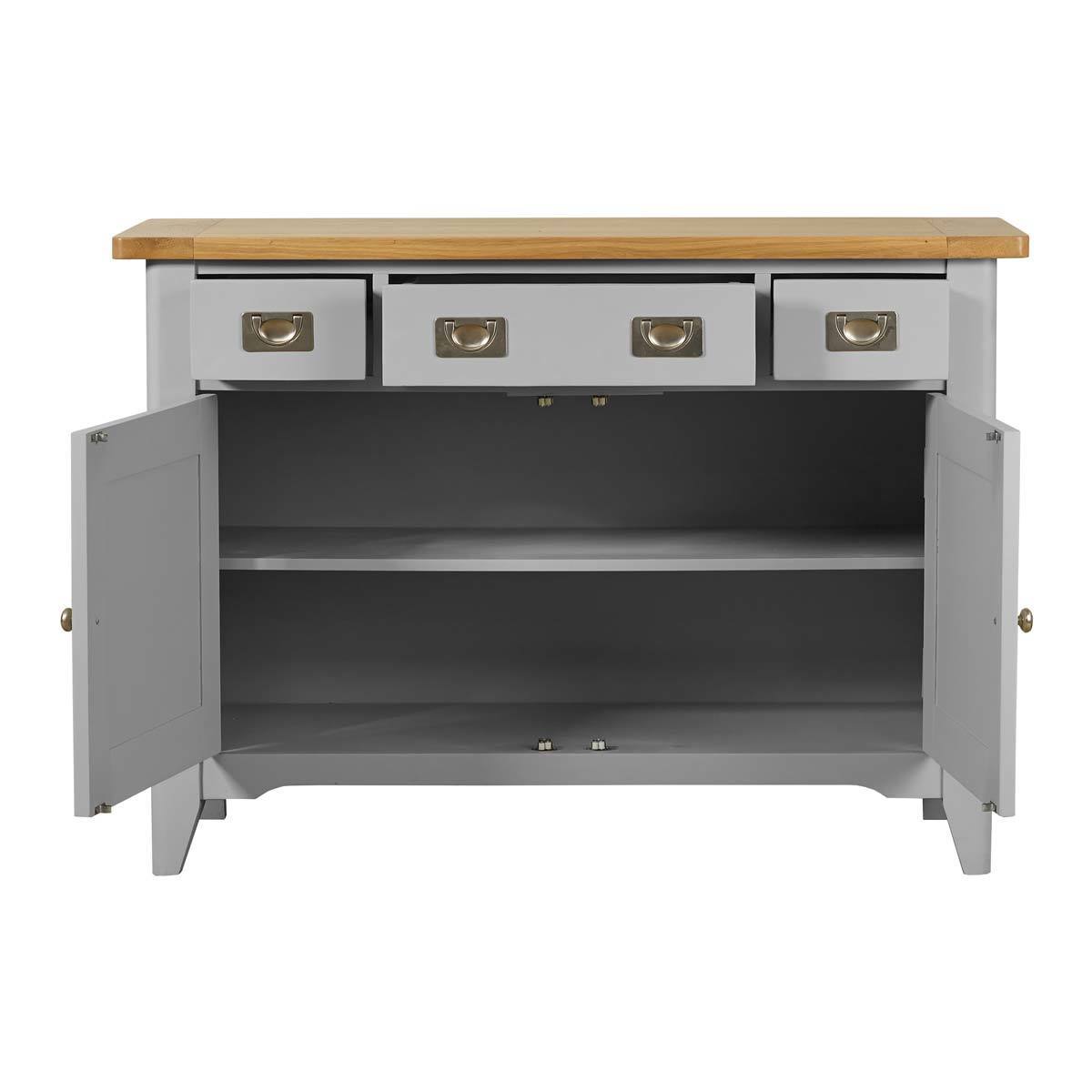 Bordeaux Painted Light Grey Wooden Sideboard Costco UK