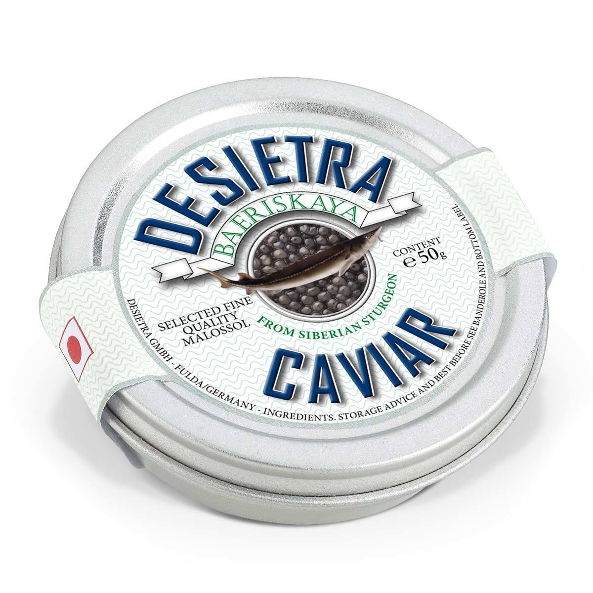 Desietra Acipenser Baeri Caviar from Siberian Sturgeon, 50g Costco UK