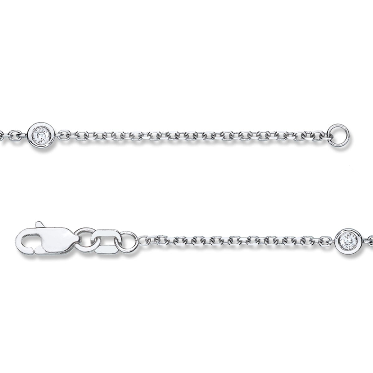 0.23ctw Round Brilliant Cut Diamond Infinity Bracelet, 18ct White Gold