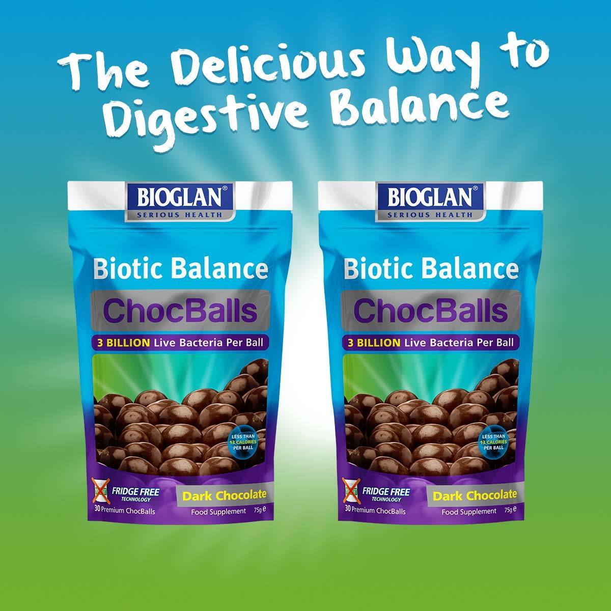 Bioglan Biotic Balance Dark Chocolate ChocBalls, 2 x 30 Pack