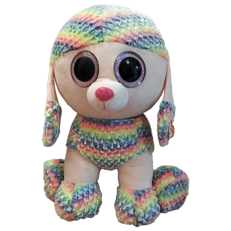 Ty Beanie Boo XL 25" (63.5cm) Rainbow Poodle Plush Collectable Toy (12