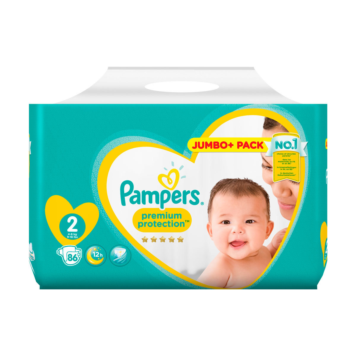 pampers premium protection size 2 86 jumbo pack