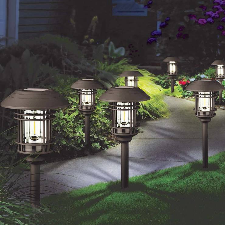 Gtx Large Vintage Solar Pathway Lights 8 Pack Costco Uk Gtx Large Vintage Solar Pathway Lights 8 Pack