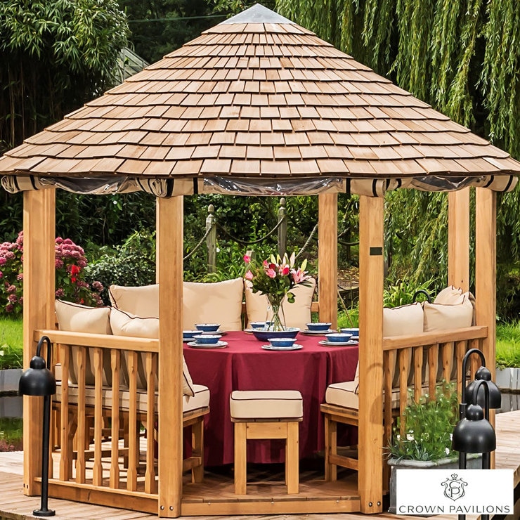 installed crown pavilions guinevere 10ft 1 x 10ft 1 3 1 x 3 1m
