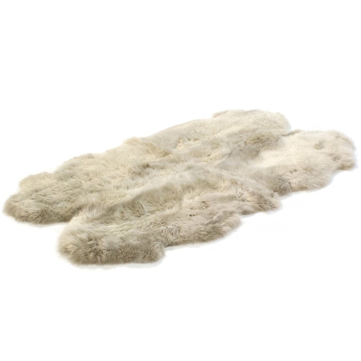 Bowron Longwool Sheepskin Rug in Stone 110 x 180cm Costco UK