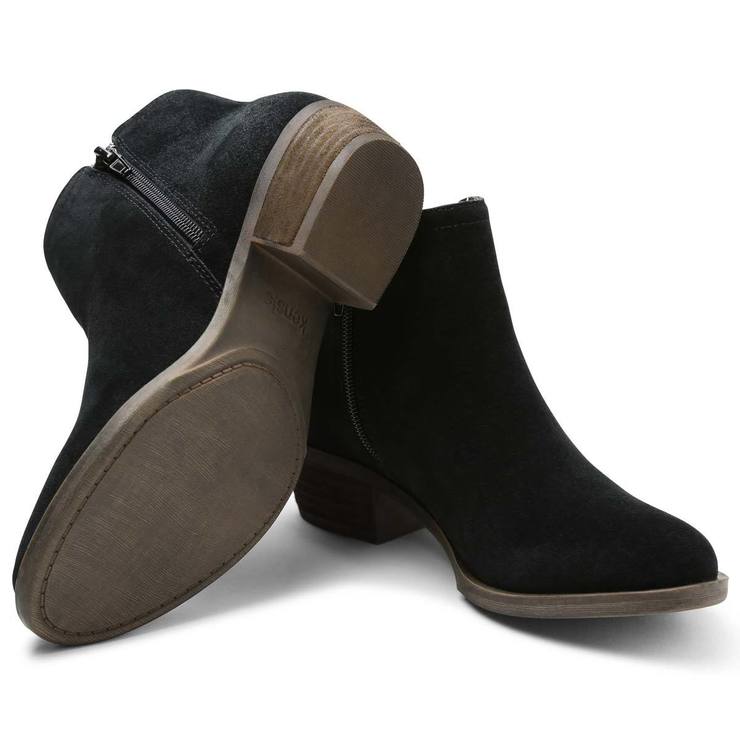 Kensie Women's Short Suede Boots in Black, Size 4 Costco UK