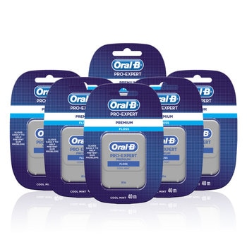 Oral-B Pro-Expert Premium Cool Mint Floss, 6 x 40m