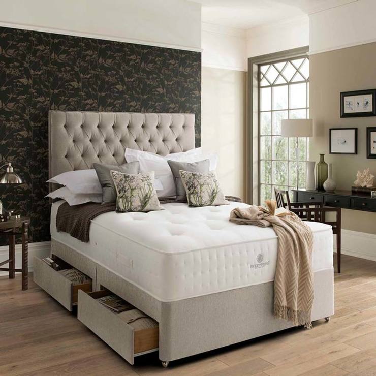 Pocket Spring Bed Company Florence Fabric Headboard, Super King Size Costco UK