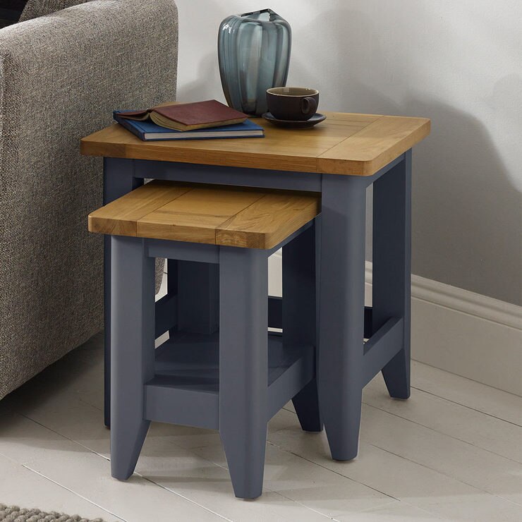 Bordeaux Painted Taupe Nest of 2 Tables | Costco UK